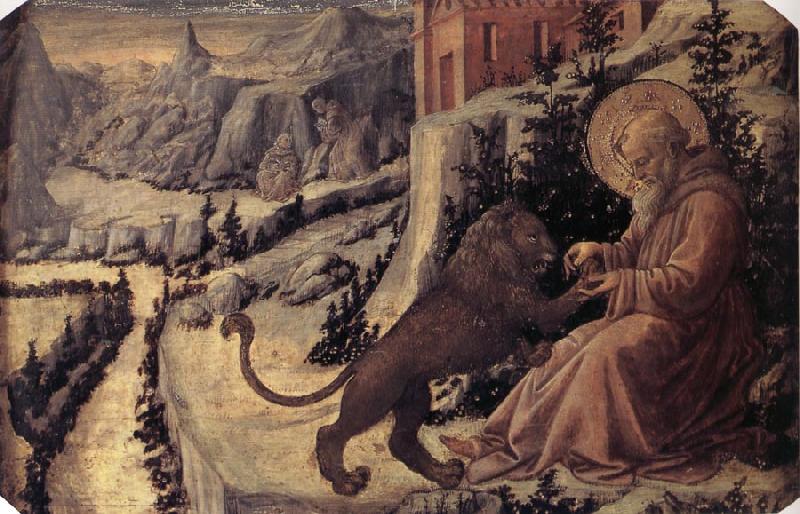 Fra Filippo Lippi St Jerome and the Lion China oil painting art